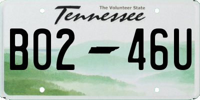 TN license plate B0246U