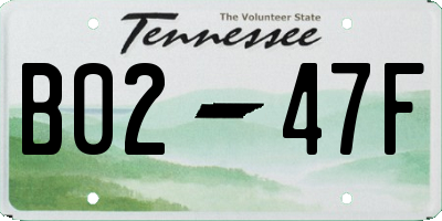 TN license plate B0247F