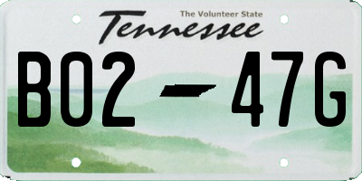 TN license plate B0247G