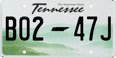 TN license plate B0247J