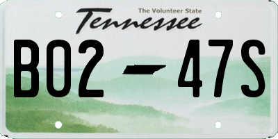 TN license plate B0247S