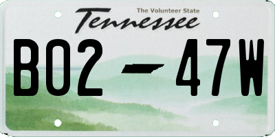 TN license plate B0247W