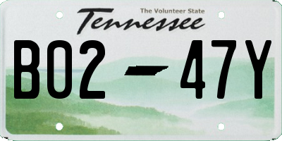 TN license plate B0247Y