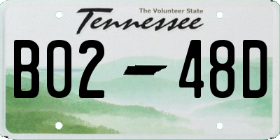 TN license plate B0248D