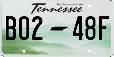 TN license plate B0248F