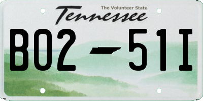 TN license plate B0251I