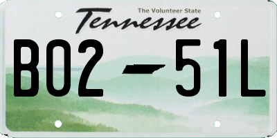 TN license plate B0251L