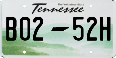 TN license plate B0252H
