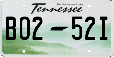 TN license plate B0252I