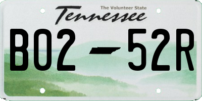 TN license plate B0252R