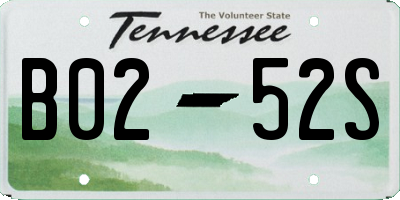 TN license plate B0252S