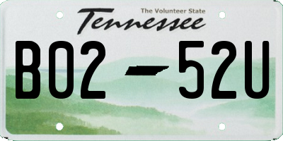 TN license plate B0252U
