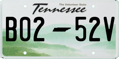 TN license plate B0252V