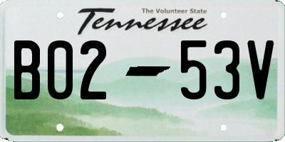 TN license plate B0253V