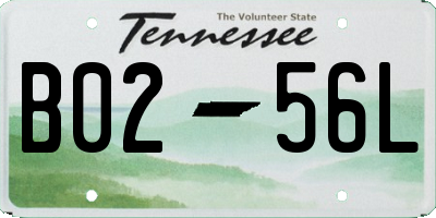 TN license plate B0256L