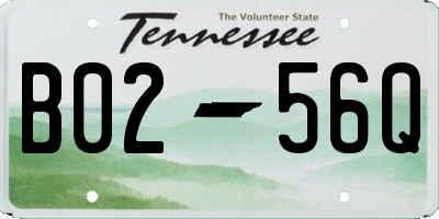 TN license plate B0256Q