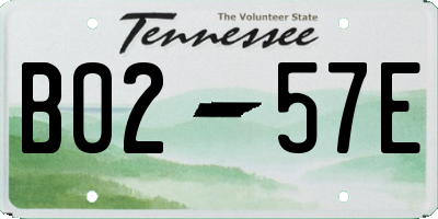 TN license plate B0257E