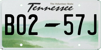 TN license plate B0257J
