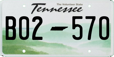 TN license plate B0257O