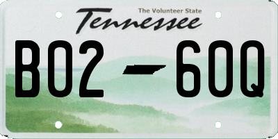 TN license plate B0260Q