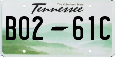 TN license plate B0261C