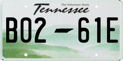 TN license plate B0261E