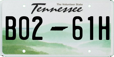 TN license plate B0261H