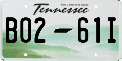 TN license plate B0261I