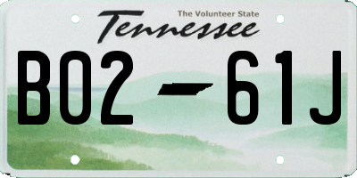 TN license plate B0261J