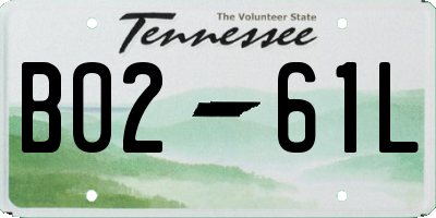 TN license plate B0261L