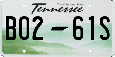 TN license plate B0261S