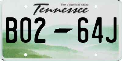 TN license plate B0264J