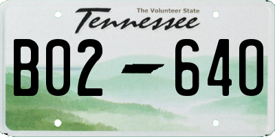 TN license plate B0264O