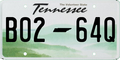 TN license plate B0264Q