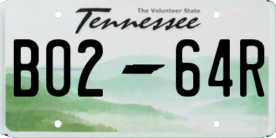 TN license plate B0264R