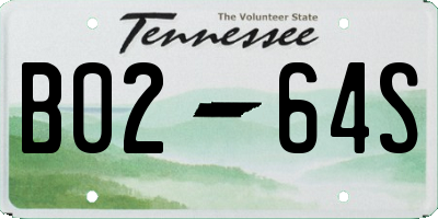 TN license plate B0264S