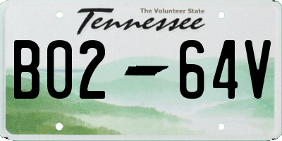 TN license plate B0264V