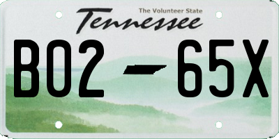 TN license plate B0265X