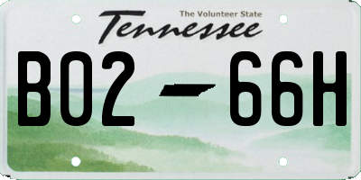 TN license plate B0266H
