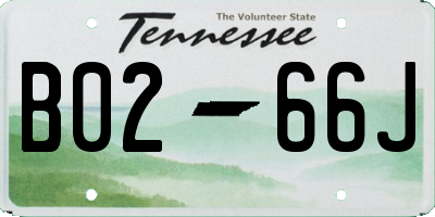 TN license plate B0266J
