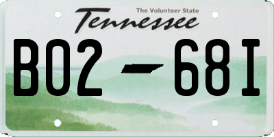 TN license plate B0268I