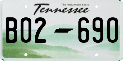 TN license plate B0269O