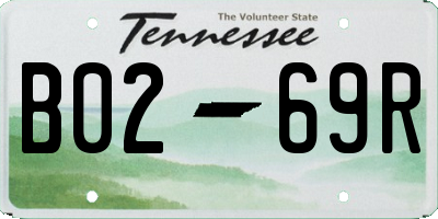 TN license plate B0269R