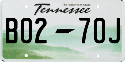TN license plate B0270J