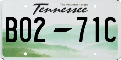 TN license plate B0271C