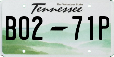 TN license plate B0271P