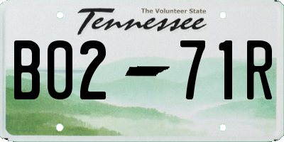TN license plate B0271R