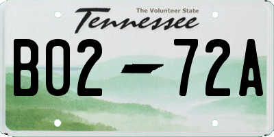 TN license plate B0272A