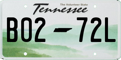 TN license plate B0272L
