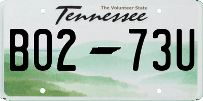 TN license plate B0273U